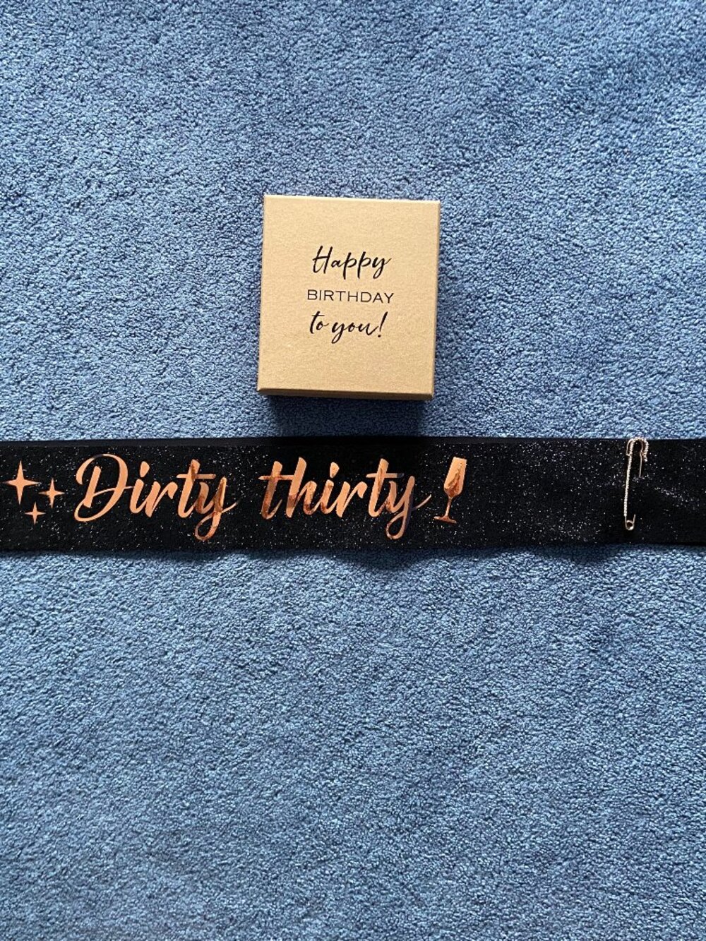 Dirty Thirty 30th Birthday Sash With Box